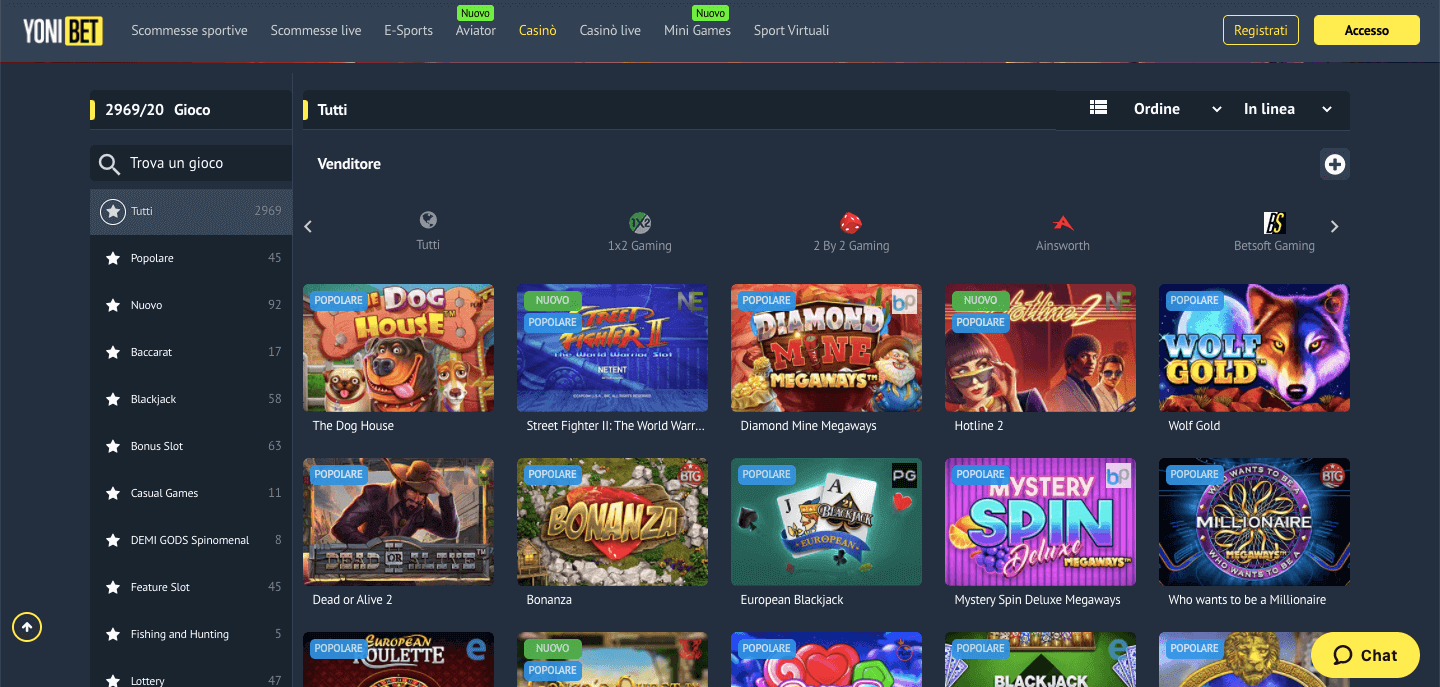 Yonibet casino slot