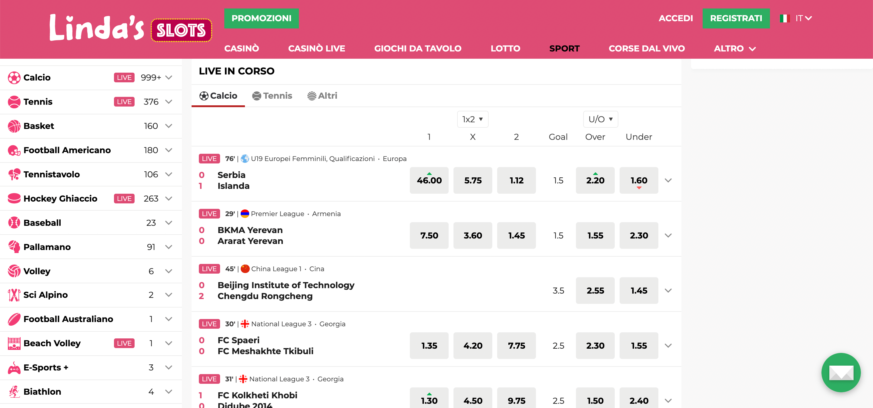 Linda’s Slot Scommesse Live
