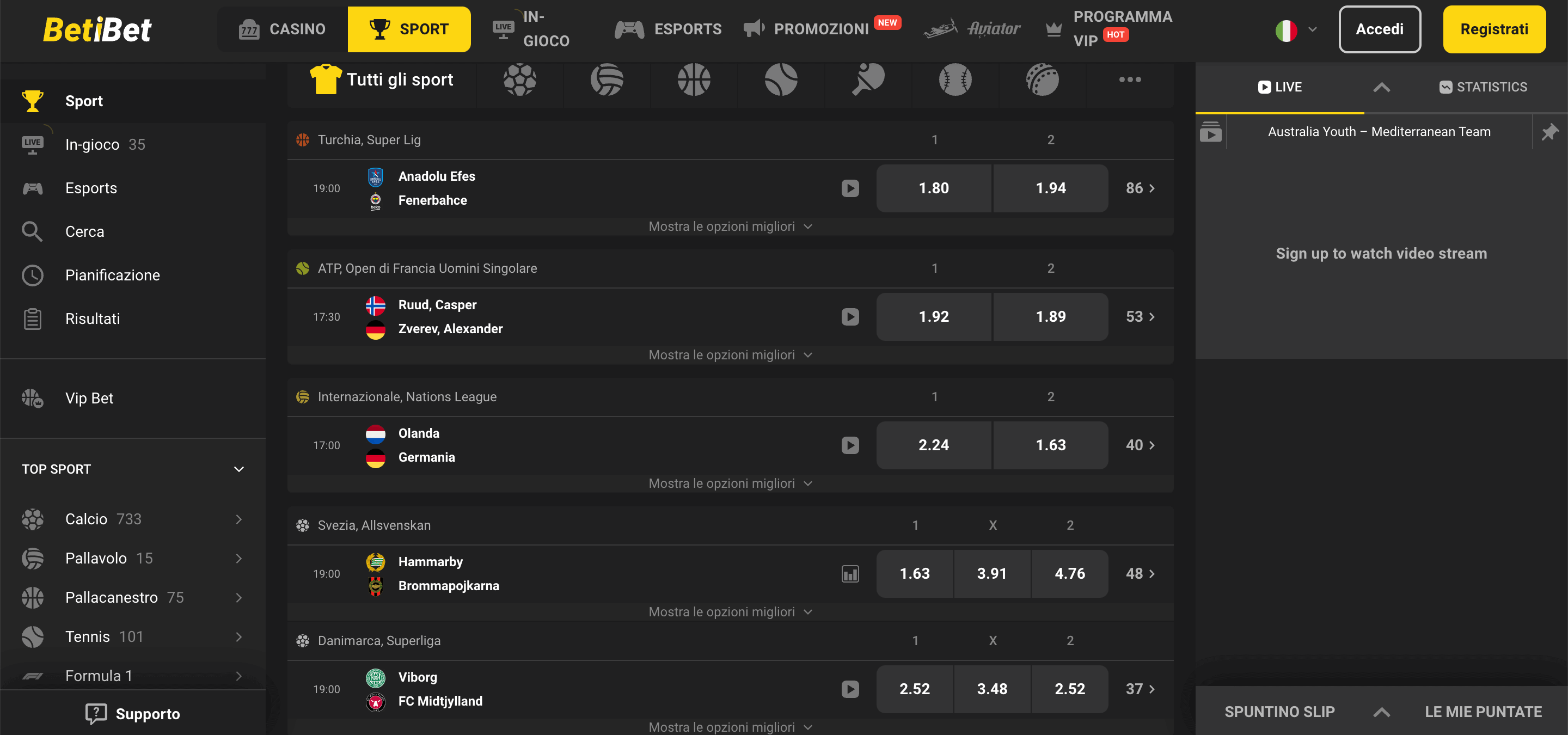 Betibet Scommesse