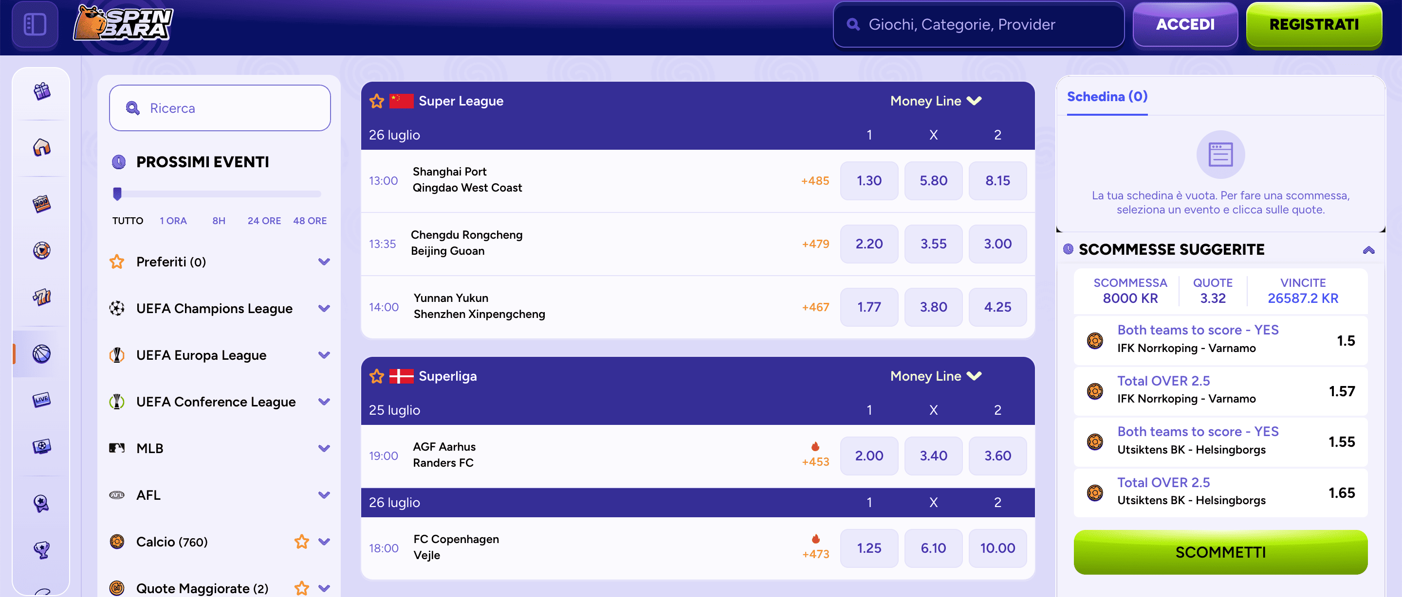 Spinbara Scommesse