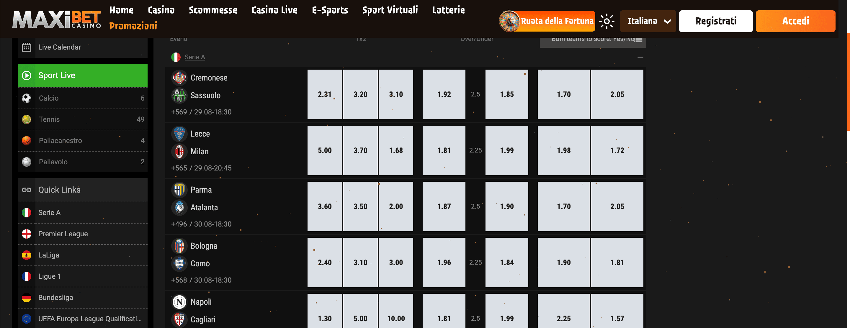 Maxibet Scommesse