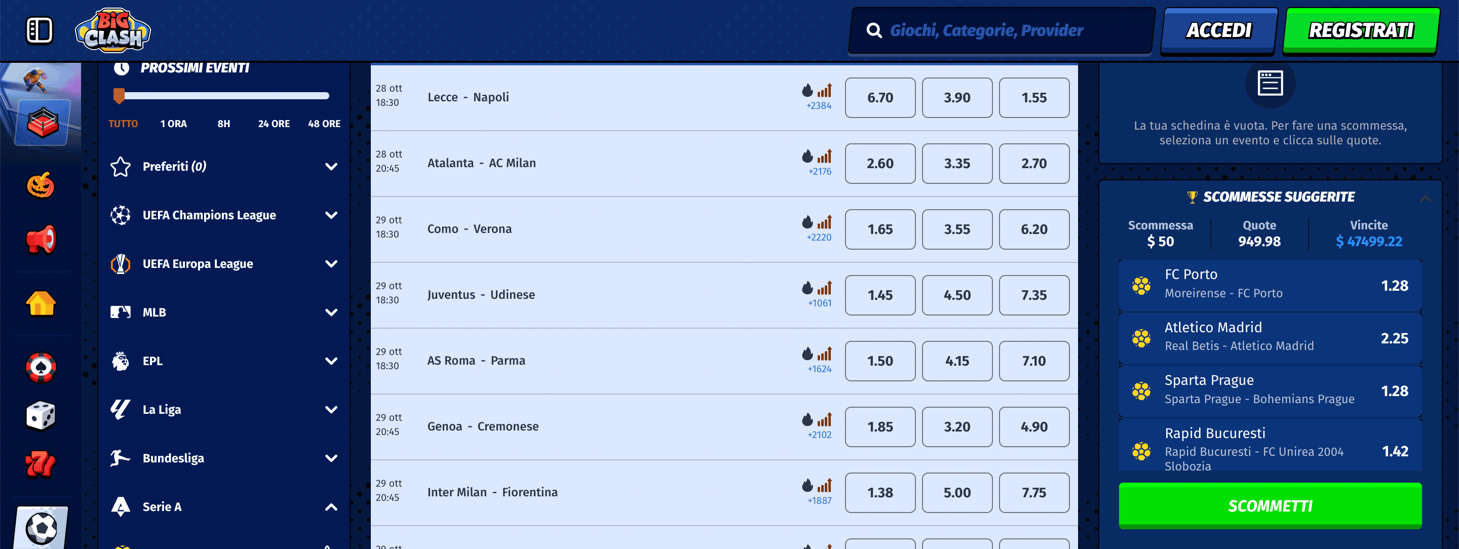 BigClash scommesse BigClash scommesse